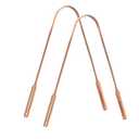 Copper Tongue Scraper Set of 2 for Adults - Effective Tongue Cleaner For Optimal Oral Care & Hygiene, Promotes Fresh Breath