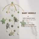 Crib Mobile Arm - Imitation Wood - 18 Inch Foldable Mobile Arm for Crib - Mobile Hanger for Crib - Crib Toys Attachments - Holder for DIY Clamp Mobile