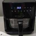 4.5-Quart Electric Air Fryer with Glass Basket, Adjustable Temperature, Touch Panel Control, One-Touch Cook Functions, and 360° Rapid Cooking, 1350 Watt Power