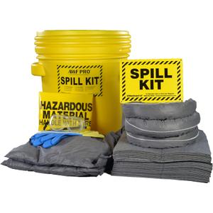AWF PRO 20 Gallon Universal Spill Kit, 59 Pieces  20 gal DOT Approved Drum, Socks, Pads & Pillows, & Accessories