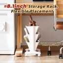 3 Tier Rolling Utility Cart Multi-Functional Movable Storage Book Shelves with Lockable Casters for Study Office Kitchen Classroom, White (Whtie, 3 Tier with Wheel)