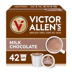 Victor Allen's Coffee Milk Chocolate Hot Cocoa, 42 Count, Single Serve K-Cup Pods for Keurig K-Cup Brewers (EXP 03/04/28)