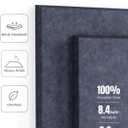 Felt Bulletin Board Tiles -28"x18" Cork Board Alternative for Office Decor, Push Pin Board Wall Organizer 6-Pack-Navy Blue