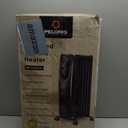 PELONIS Radiator Heater for Large Space, Electric Oil Filled Radiator, Dual Knobs, 1500W, Quiet Space Heater, 3 Modes, Tip-over Protection (Black)