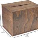 Cregugua Large Card Box 12"x 9"x 9" Rustic Wooden Card box Gifts Card Box for Wedding Birthday Baby Shower Graduation Party