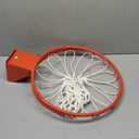 Basketball Rim Replacement, Single-Spring Breakaway Basketball Rim Outdoor Indoor, Universal 18 Inch Heavy Duty Basketball Hoop Rim and Net (ORANGE)