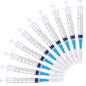 3 x 3ml/cc Syringe with 23 Gauge 1 Inch Lab Disposable Luer Lock Syringe, Pack of 20