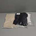 3 Pack Racerback Tank Tops for Women V Neck Ribbed Basic Workout Tank Tops Camisole Stretch Slim Fit Sleeveless Shirt (Small, Black,apricot,white)