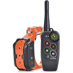 PetSpy M686 Premium Dog Training Shock Collar, 1100 Yards, Medium to Large Dogs, with Vibration, Electric Shock and Beep, Waterproof, Remote Trainer (One Dog) (One Dog)