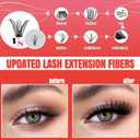 Lash Clusters Kit - 320PCS DIY Lash Extension Kit with Eyelash Clusters, 30D-40D Individual Lashes, Lash Bond and Seal, Tweezers, Liquid Eyeliner for At-Home Use (30-40D,0.07D, 9-16mm,Kit)
