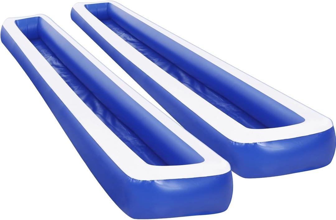 2 Pcs Sailing Boat Inflatable Raceway, 10ft Long Portable Lane Race Track, Kids Sailing Boat Racing, Outdoor Indoor Water Activity