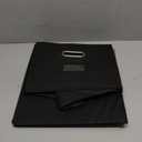 Collapsible File Box with Lid & Plastic Slide - Hanging Document Organizer for Office/Home, 14.96x12.6x10.83 Inch,Decorative Home File Bin,Black, 1 Pack (No Folders Included)