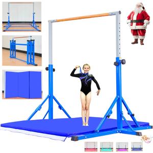 Marfula Gymnastic Bar For Kid and Teenage of 3-25, 5Ft/8 FT Base Length 4Ft Width 5Ft Adjust Height, Gymnastic Kip Bar For Gymnast, Gymnastic Training Equipment For Professional Training Home Club Use