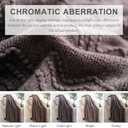 BOURINA Brown Throw Blanket 60x80 Inches Throw Textured Solid Soft Sofa Throw Couch Knitted Decorative Blanket