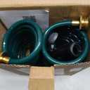 Coil Hose 25FT EVA Coil Garden Hose With 3/4'' Brass Connector Coiled Water Hose Lightweight And No Kink Includes 7 Patterns Spray Nozzle For Outdoors Lawn Watering Car Washing