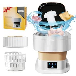 Portable Washing Machine, 12L Mini Wash with 3 Cleaning Modes and Spin Basket, Small Washing Machine for Underwear, Baby Clothes, Socks, Folding Design for Apartments, Camping, Travel Portable Washing Machine, 12L Mini Wash with 3 Cleaning Modes and Spin Basket, Small Washing Machine for Underwear, Baby Clothes, Socks, Folding Design for Apartments, Camping, Travel