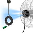 Magnetic Outdoor Misting Fan Kit, Upgraded Fan Mister Kit for Outside, Triple Nozzle Design, 16.4FT Misting Line, Misting Cooling System for Patio, Backyard, Pool (Fans Not Included)