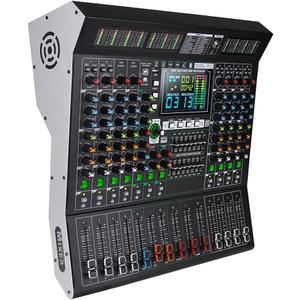 MD-10 10-Channel Professional Stage Mixer, 99 DSP Effects, USB, Wireless Connection, Independent EQ, Large LED Display, Ideal for Live Performances, Studio & Stage Users