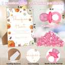Little Pumpkin Baby Shower Table Decorations, Pacifier Hunt Baby Shower Game with 50 Mini Plastic Pacifiers, 5.6x 7.8" Wooden Game Sign for Pumpkin Gender Reveal Decorations Activities for Guests