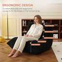 Bean Bag Chair with Pillow, Giant Flannal Memory Foam beanbags Lazy Sofa for Audlts Fireside Chair Armless Chair for Living Room Bedroom Dorm Office (Black, Single Sofa)