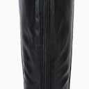 Women Cowboy Knee High Boots Chunky Block Heel Square Toe Tall Riding Boots (Black)