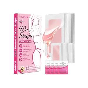 60Pc Wax Strips Including 4 Oil Wipes