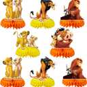 6 PCS Lion-king Honeycomb Centerpieces lion Honeycomb Centerpieces for lion Party Supplies