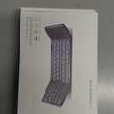 Samsers Foldable Bluetooth Keyboard with Touchpad, Full-Size Wireless Folding Keyboard with PU Leather, Portable Travel for iOS Android Windows Mac OS, Support 3 Devices (BT5.1 x 3), Silver