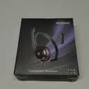 NUBWO HW02 USB Headset with Microphone Noise Cancelling &in-line Control, Ultra Comfort Computer Headset for Laptop pc, On-Ear Wired Office Call Center Headphone for Boom Skype WebinarsBlack (1 pack)