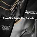 A11N SPORTS Tournament Pickleball Bag Backpack for Men & Women, Holds 4 Paddles, Shoe Compartment, Fence Hook, One Size