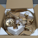 DingLiLighting 5 Golden heads Chandelier Ceiling Light Golden Pendant Light Metal Frame Pendant Light for Living Room Bedroom Kitchen Entry