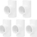 5Pack 3 Way 1-1/2" PVC Tee PVC Pipe Fittings Connector (Socket x Socket x Socket) Furniture Grade SCH40 1.50" PVC Tee Elbow Pipe Fitting Adapter for Water Supplies Build PVC Furniture Shelf