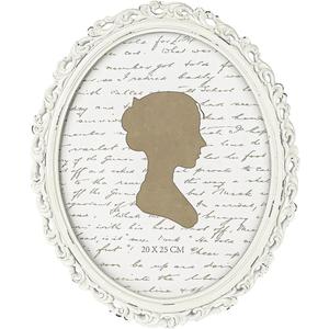 Sunlit Vintage Picture Frame 8x10 Inch, Oval Antique Photo Frames with Glass Front, Luxury Photo Display, Tabletop Wall Hanging, Gift Ideas, White