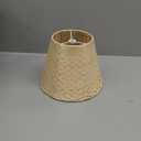 Aspen Creative 32984, Empire Natural Palm Leaf Spider Shade, 6" Top x 10" Bottom x 8" Slant