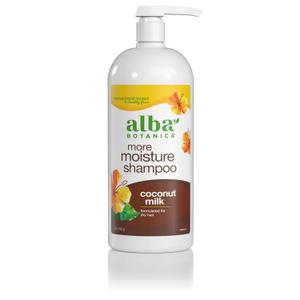 Alba Botanica More Moisture Shampoo, Coconut Milk, 32 Oz 