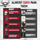 BEAST RAGE Boxing Gloves Muay Thai Kickboxing MMA Fight Bag Training Punch Hitting Workout Men Women Sparring Fitness Mitts Heavy Padded Martial Arts Sports (12 OZ, Matte Black)