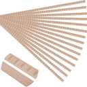 15-Pack 15.75" Unfinished Wood Fluted Rectangular Trim - Easy to Paint, Cute Decorative Molding DIY Craft for Furniture Frame, Mirror Edge, Wall, Door, Closet, Dresser, Shelf