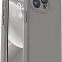 Vooii Compatible with iPhone 15 Pro Max Case,Upgraded Premium Silicone,[Camera Protection] [Soft Anti-Scratch Microfiber Lining] Shockproof Phone Case for iPhone 15 Pro Max 6.7 inch - Natural Titanium