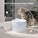 Cheerble Pumpless Cat Water Fountain, 2L/67oz Automatic Pet Fountain, Elfin E1 Lite Cat Fountain for Drinking, MagDrive™ Technology, Continuous Flow Mode, BPA-Free (Yellow, E1 Lite)