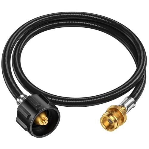 Alloxity 4 Feet Propane Hose Adapter 1lb to 20lb,Propane Adapter 20lb to 1lb Converter, Propane Tank Adapter Hose 20 lb to 1 lb for Buddy Heater/Weber Q Grill/Coleman Stove/Blackstone Griddle Alloxity 4 Feet Propane Hose Adapter 1lb to 20lb,Propane Adapter 20lb to 1lb Converter, Propane Tank Adapter Hose 20 lb to 1 lb for Buddy Heater/Weber Q Grill/Coleman Stove/Blackstone Griddle