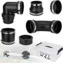 RV and Camper Sewage System Plumbing Connection Kit with Slip Fit Coupling Adapter Compatible with 3 inch PVC Pipe RV Sewer Hose and Fittings RV Sewer Adapter