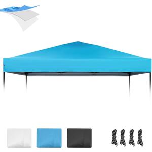 1010 Canopy Replacement Top, Pop Up Canopy Replacement Tent Cover for Straight Leg Frame, Waterproof Canopy Top Cover for Garden Patio Camping (Top Only)(SkyBlue) (10'x10' 420D)