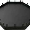 PJYuCien Octagonal Playpen Bottom Pad for 24" Side Metal Pet Pen, Waterproof 600D Oxford with Raised Edges & Snap Hooks, Washable for Puppy Small Animals, Black