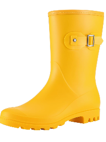 Evshine Women's Mid Calf Rain Boots Waterproof Garden Shoes, Size 40