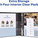 Avery Heavy-Duty View 3 Ring Binder, 1" One Touch Slant Rings, Holds 8.5" x 11" Paper, 1 Black Binder (05300)