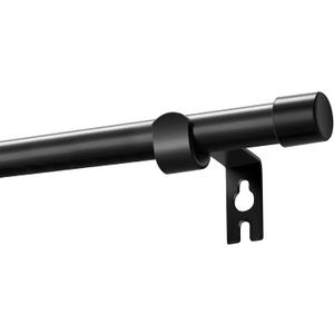 Alskarhem Black Curtain Rods for Windows 30 to 88 Inch,5/8 Inch Small Curtain Rod Set With Brackets