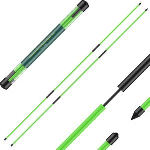 GreenHaven 2 Pack Golf Alignment Sticks 48 Inch Collapsible Golf Alignment Practice Rods for Aiming Putting Portable Golf Training Aid Full Swing Trainer Posture Corrector with Clear Storage Tube