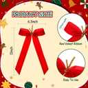 Riceshoot 30 Pcs Red Bow Valentines Decoration, 11 x 6.3 Inch Large Velvet Bows for Valentines Tree Gift Ribbon Garland Ornaments for Wreath Crafts Wedding Christmas Party