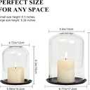 Glass Hurricane Candle Holders for Pillar Candles, Home Table Centerpiece