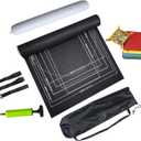 Jigsaw Puzzle Mat Roll Pieces Saver Large Puzzles Board for Adults Kids, Puzzle Felt Mat inflatable Tube Holder Organizer, Black (Color : Preto)